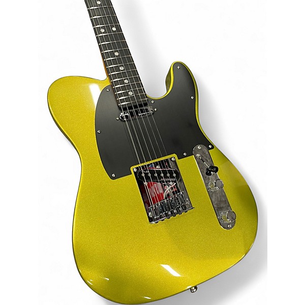 Used 2025 Fender American Ultra II Telecaster Black and Yellow Solid Body Electric Guitar