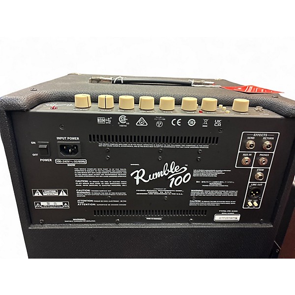 Used Fender Rumble 100 1x15 100W Bass Combo Amp