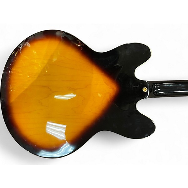 Used Epiphone Dot Deluxe Flametop Sunburst Hollow Body Electric Guitar