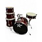 Used Rogue 5 Piece BEGINNER 5 PIECE DRUM KIT Wine Red Drum Kit thumbnail