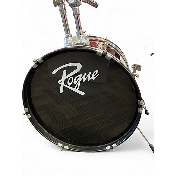 Used Rogue 5 Piece BEGINNER 5 PIECE DRUM KIT Wine Red Drum Kit