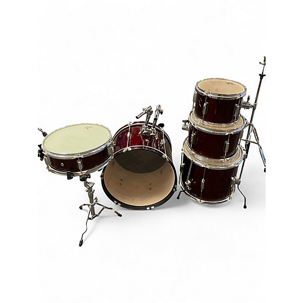 Used Rogue 5 Piece BEGINNER 5 PIECE DRUM KIT Wine Red Drum Kit