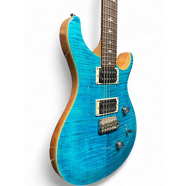 Used PRS SE Custom 24 Turquoise Solid Body Electric Guitar