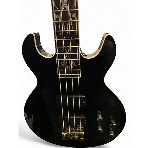 Used Schecter Guitar Research Devil Tribal Bass Black Electric Bass Guitar