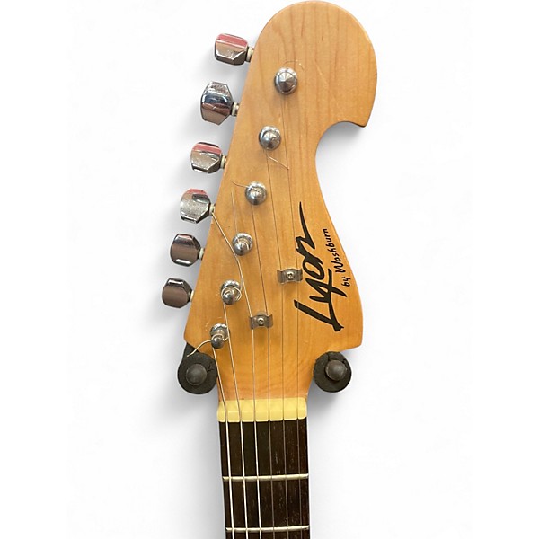 Used Lyon By Washburn Stratocaster Black Solid Body Electric Guitar
