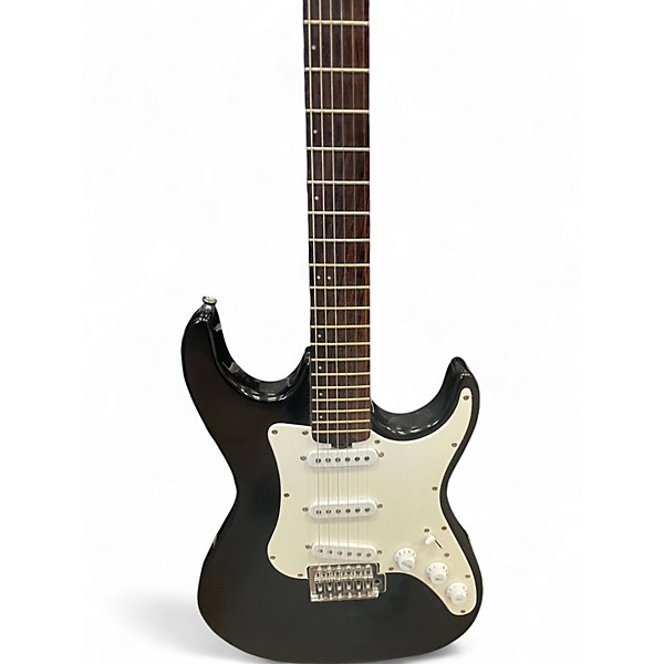 Used Lyon By Washburn Stratocaster Black Solid Body Electric Guitar