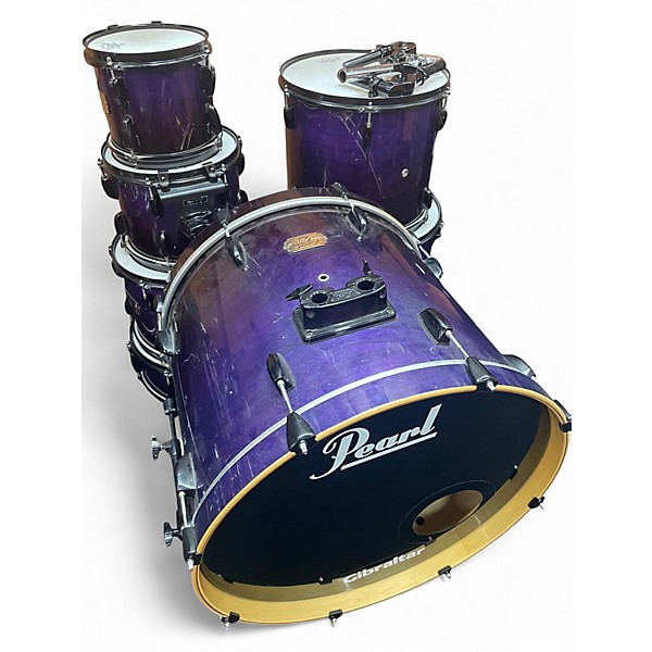 Used Pearl 7 Piece Export Blue Burst Drum Kit