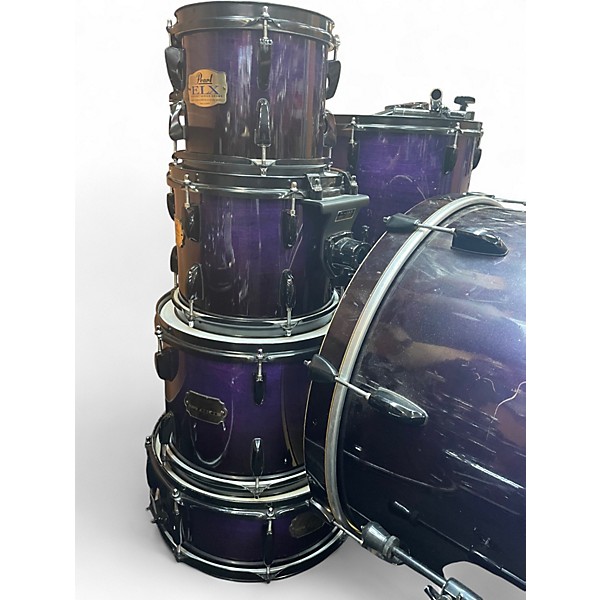 Used Pearl 7 Piece Export Blue Burst Drum Kit