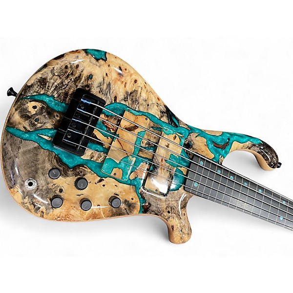 Used Tony Martinson Double Cutaway Fretless Natural Electric Bass Guitar