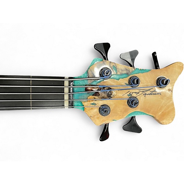 Used Tony Martinson Double Cutaway Fretless Natural Electric Bass Guitar