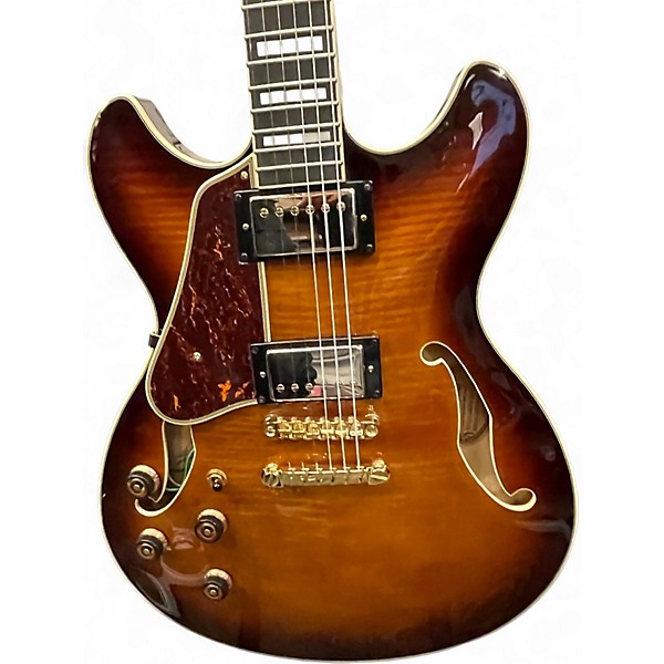 Used Ibanez AS93FML LEFT HANDED Sunburst Hollow Body Electric Guitar