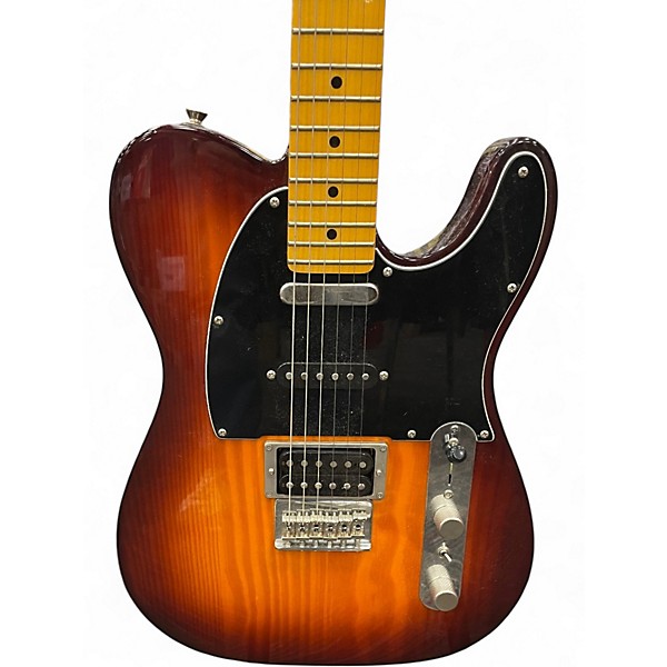 Used Fender Modern Player Telecaster Plus 2 Tone Sunburst Solid Body Electric Guitar