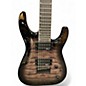 Used Jackson JS22-7 DKA QM Trans Black Solid Body Electric Guitar