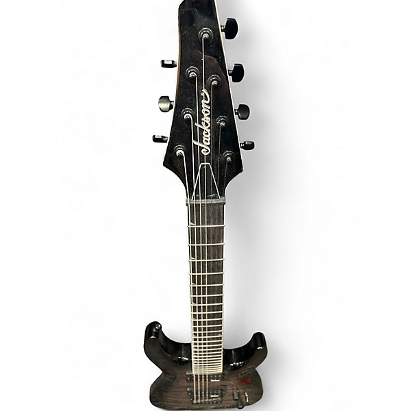Used Jackson JS22-7 DKA QM Trans Black Solid Body Electric Guitar