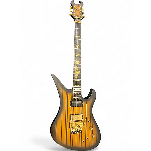 Used 2024 Schecter Guitar Research Synyster Gates Custom C Gold Solid Body Electric Guitar
