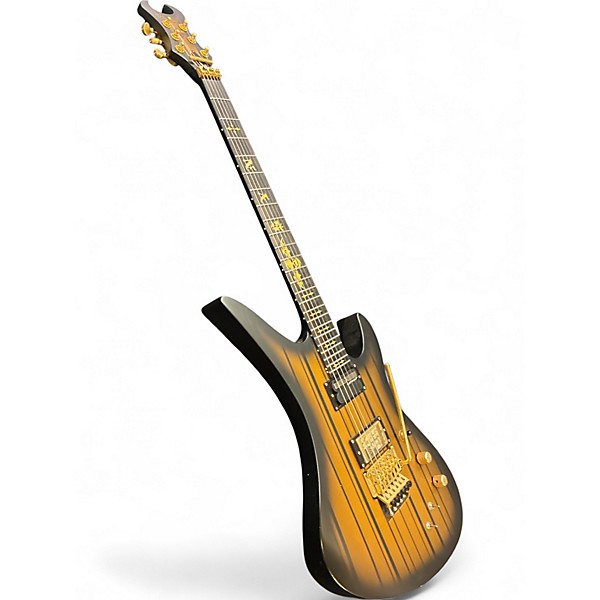 Used 2024 Schecter Guitar Research Synyster Gates Custom C Gold Solid Body Electric Guitar