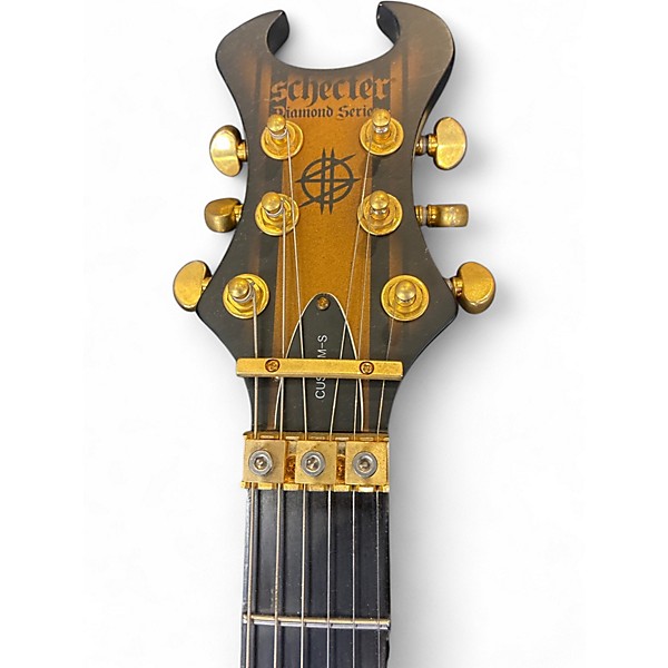 Used 2024 Schecter Guitar Research Synyster Gates Custom C Gold Solid Body Electric Guitar