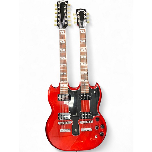 Used Gibson EDS1275 SG Double Neck Cherry Solid Body Electric Guitar