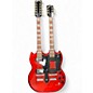 Used Gibson EDS1275 SG Double Neck Cherry Solid Body Electric Guitar thumbnail