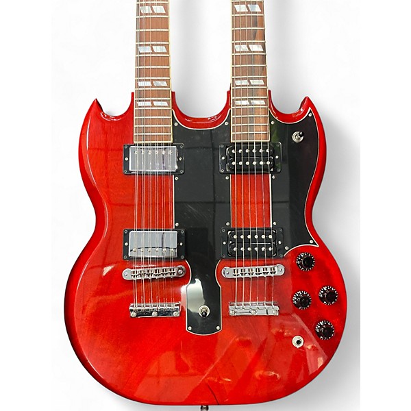 Used Gibson EDS1275 SG Double Neck Cherry Solid Body Electric Guitar