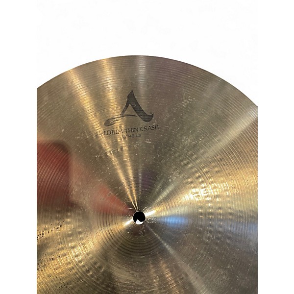 Used Zildjian 16in A MEDIUM THIN CRASH Cymbal