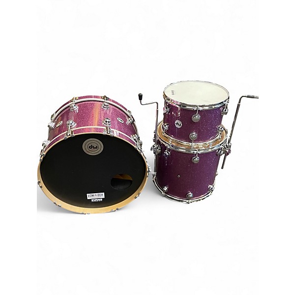 Used DW 3 Piece COLLECTORS SSC Trans Purple Drum Kit