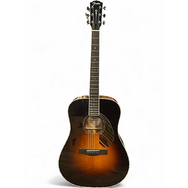 Used Fender PD220E 2 Tone Sunburst Acoustic Electric Guitar