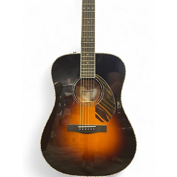 Used Fender PD220E 2 Tone Sunburst Acoustic Electric Guitar
