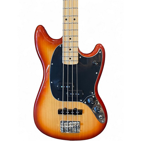 Used 2021 Fender Mustang Bass PJ Sunburst Electric Bass Guitar