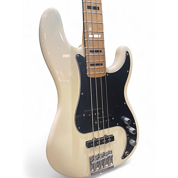 Used Fender FSR Deluxe Special Precision Bass Olympic White Electric Bass Guitar