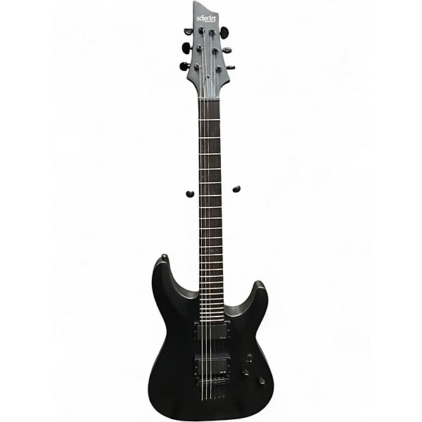 Used Schecter Guitar Research C1 Platinum Blackout Satin Black Solid Body Electric Guitar