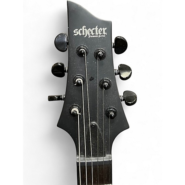 Used Schecter Guitar Research C1 Platinum Blackout Satin Black Solid Body Electric Guitar