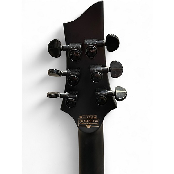Used Schecter Guitar Research C1 Platinum Blackout Satin Black Solid Body Electric Guitar