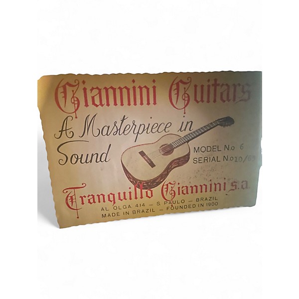 Used Giannini Model 6 Natural Classical Acoustic Guitar
