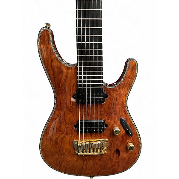 Used Ibanez SIX27FDBG Iron Label 7 String Natural Solid Body Electric Guitar