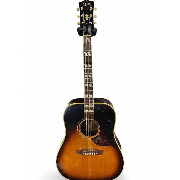 Vintage 1968 Gibson SJ Sunburst Acoustic Electric Guitar