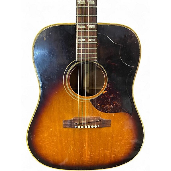 Vintage 1968 Gibson SJ Sunburst Acoustic Electric Guitar