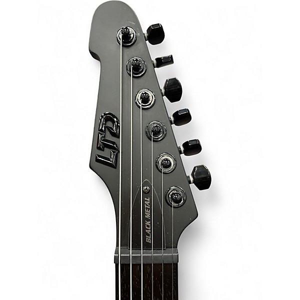 Used ESP LTD Phoenix Black Metal Black Solid Body Electric Guitar