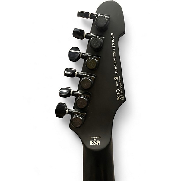 Used ESP LTD Phoenix Black Metal Black Solid Body Electric Guitar