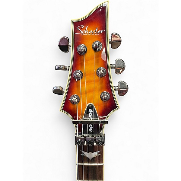 Used Schecter Guitar Research Omen Extreme 6 Floyd Rose Vintage Sunburst Solid Body Electric Guitar