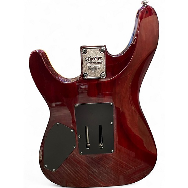 Used Schecter Guitar Research Omen Extreme 6 Floyd Rose Vintage Sunburst Solid Body Electric Guitar