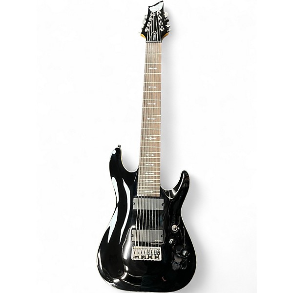 Used Schecter Guitar Research Omen 8 Black Solid Body Electric Guitar