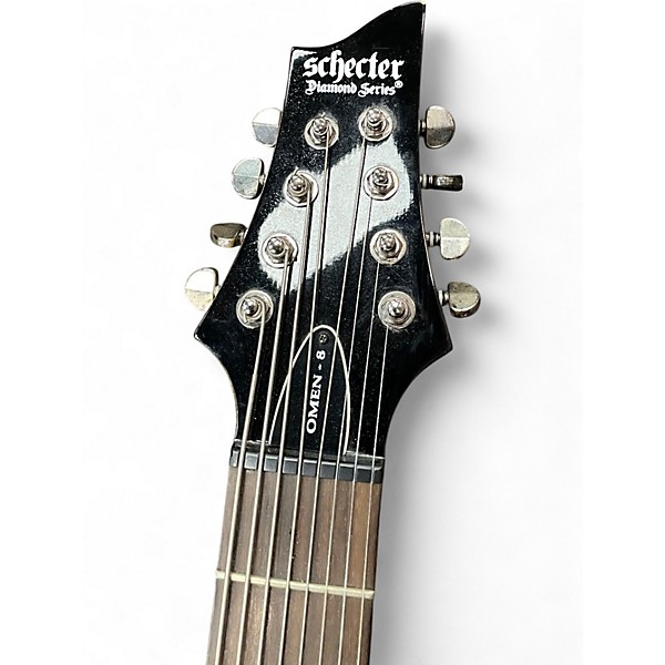Used Schecter Guitar Research Omen 8 Black Solid Body Electric Guitar