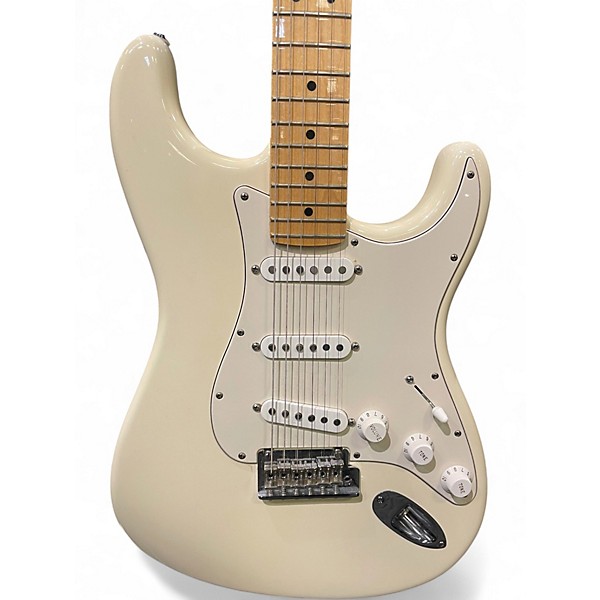 Used Fender American Standard Stratocaster Olympic White Solid Body Electric Guitar