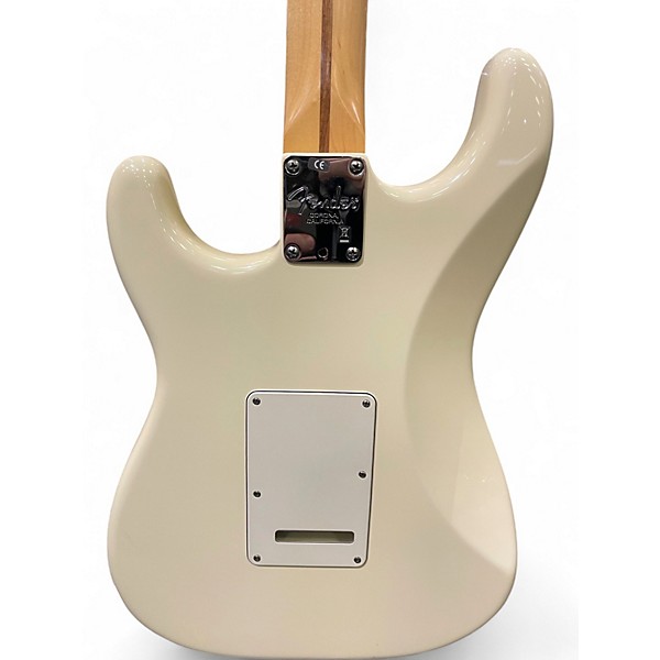 Used Fender American Standard Stratocaster Olympic White Solid Body Electric Guitar