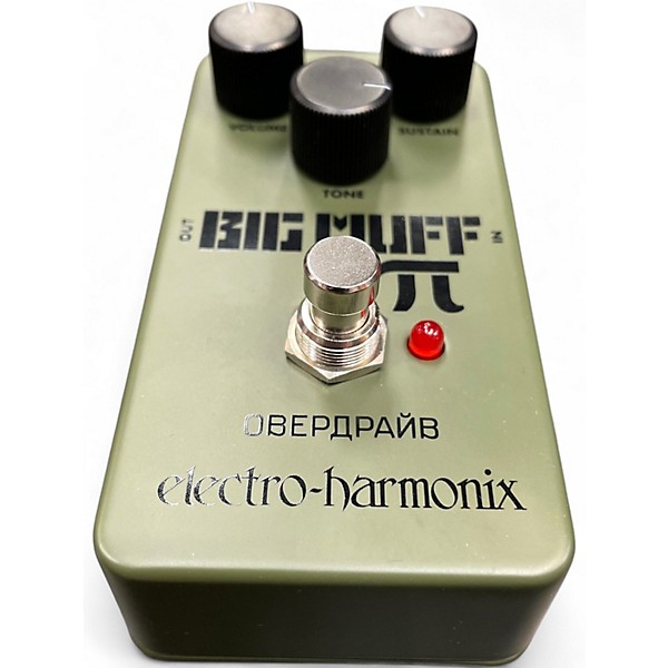 Used Electro-Harmonix Green Russian Big Muff Pi Fuzz Effect Pedal
