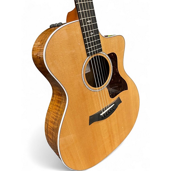 Used Taylor 214ce DLX Sunset Blvd Natural Acoustic Electric Guitar