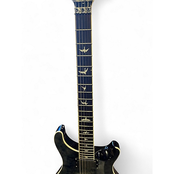 Used PRS SE Custom 24 Trans Black Solid Body Electric Guitar