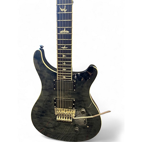 Used PRS SE Custom 24 Trans Black Solid Body Electric Guitar