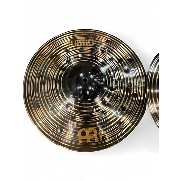 Used MEINL 16in Classic Custom Dark Hi Hat Pair Cymbal